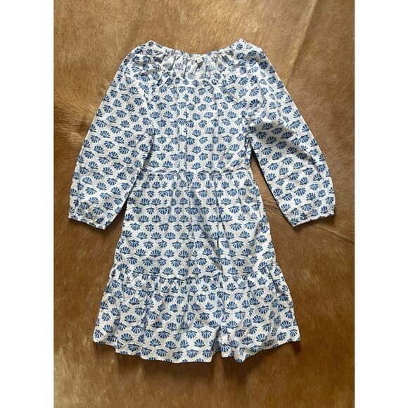 J. Crew White Blue Seashell Print Dress - Picture 3 of 7